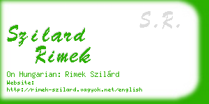 szilard rimek business card